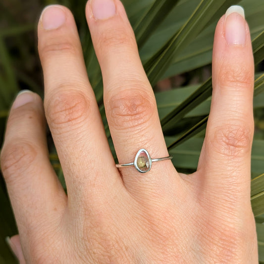 Bague tourmaline rose et verte T53 - argent 925 Mary D. Joaillerie