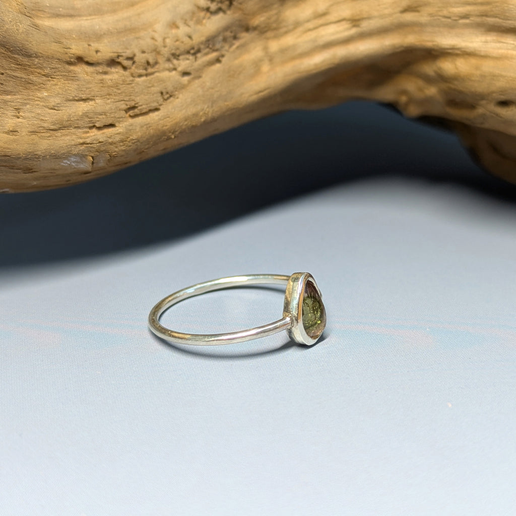 Bague tourmaline rose et verte T53 - argent 925 Mary D. Joaillerie