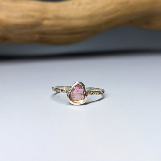Bague tourmaline rose T51 - argent 925 Mary D. Joaillerie