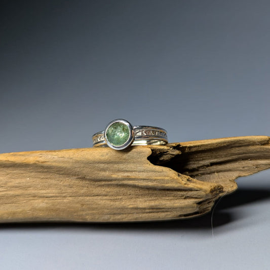 Bague en argent 925 et Kyanite verte - argent 925 Mary D. Joaillerie