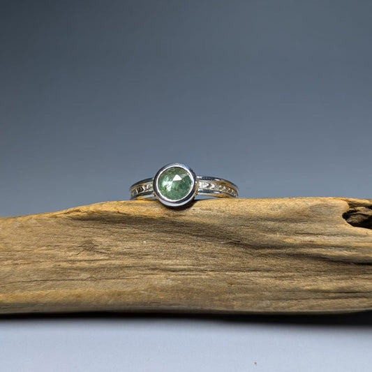 Bague en argent 925 et Kyanite verte - argent 925 Mary D. Joaillerie