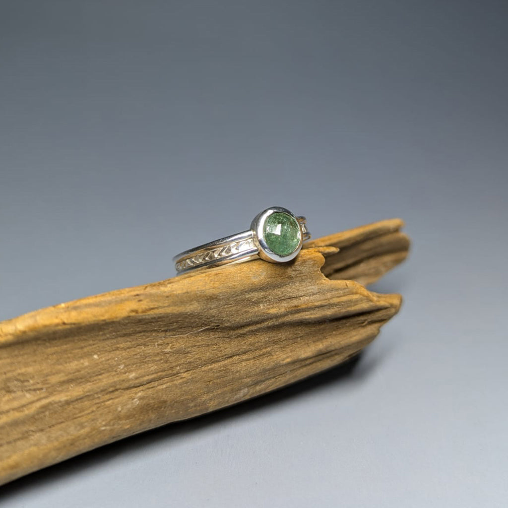Bague en argent 925 et Kyanite verte - argent 925 Mary D. Joaillerie