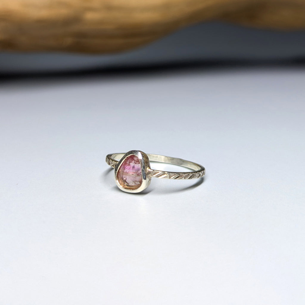 Bague tourmaline rose T51 - argent 925 Mary D. Joaillerie