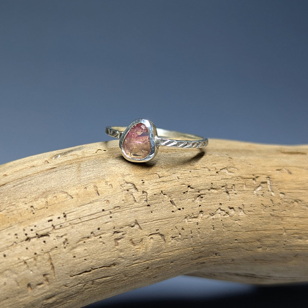 Bague tourmaline rose T51 - argent 925 Mary D. Joaillerie