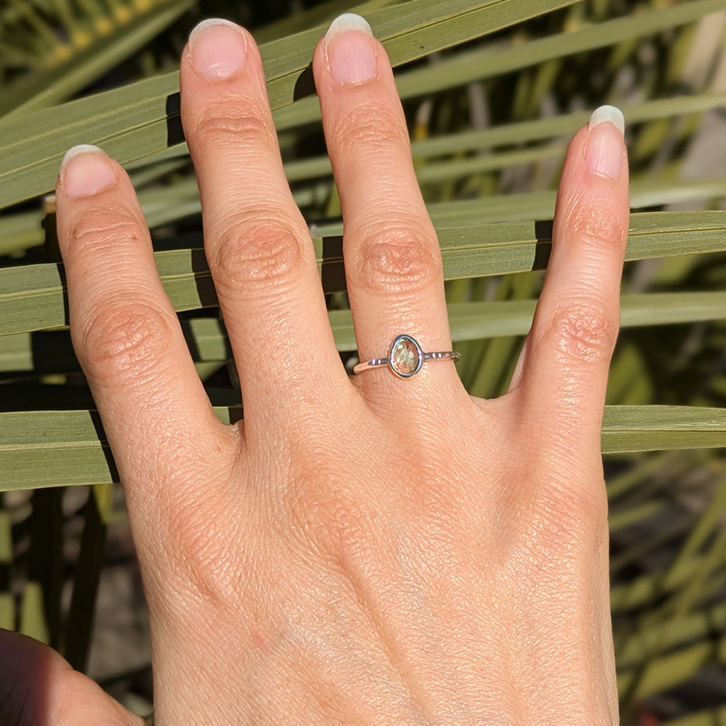 Bague tourmaline rose et bleu T50 - argent 925 Mary D. Joaillerie